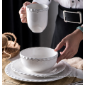 New style Embossed Wholesale Porcelain Dinner Set